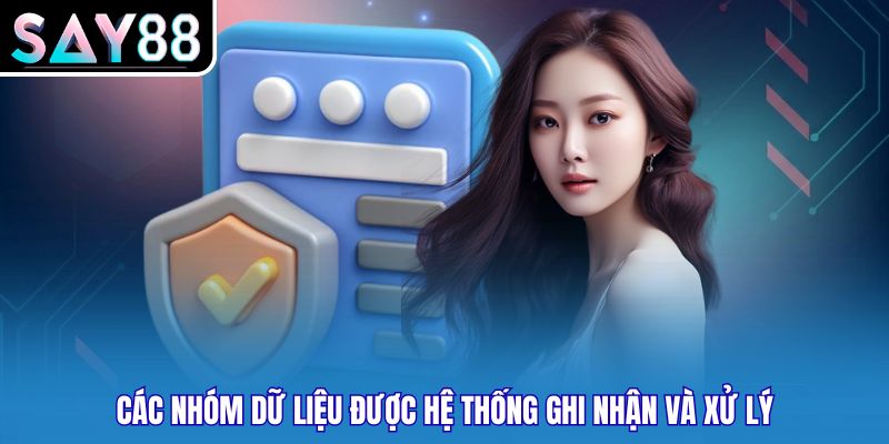 Các nhóm dữ liệu được hệ thống ghi nhận và xử lý