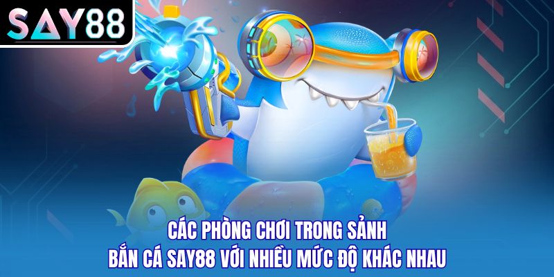 Các phòng chơi trong sảnh bắn cá Say88 với nhiều mức độ khác nhau