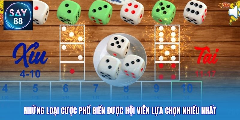 Những loại cược phổ biến được hội viên lựa chọn nhiều nhất