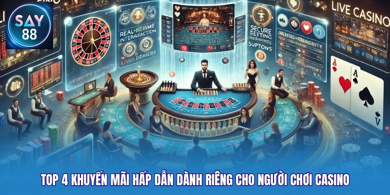 Top 4 khuyến mãi hấp dẫn dành riêng cho người chơi Casino